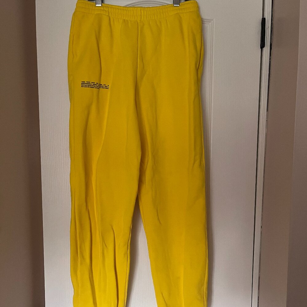 Pangaia yellow cotton sweatpants sz. S